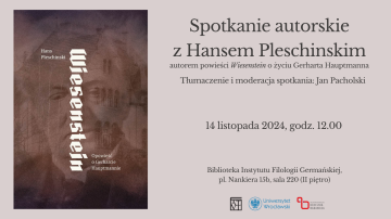  Spotkanie z Hansem Pleschinskim
